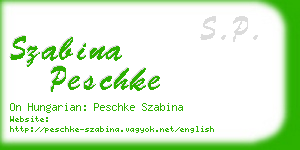 szabina peschke business card
